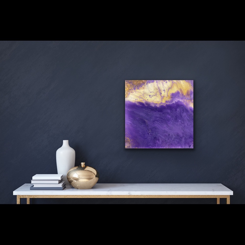 Painting - Fluid Art Original On 10x10 Canvas